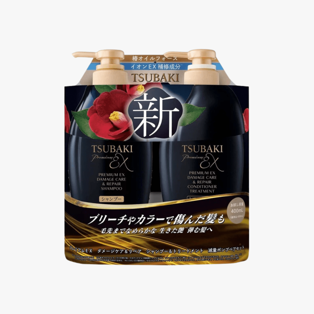 SHISEIDO Tsubaki Premium EX Damage Care & Repair Shampoo and Conditioner Set (400ml each) – Shampoo & Conditioner Sets photo