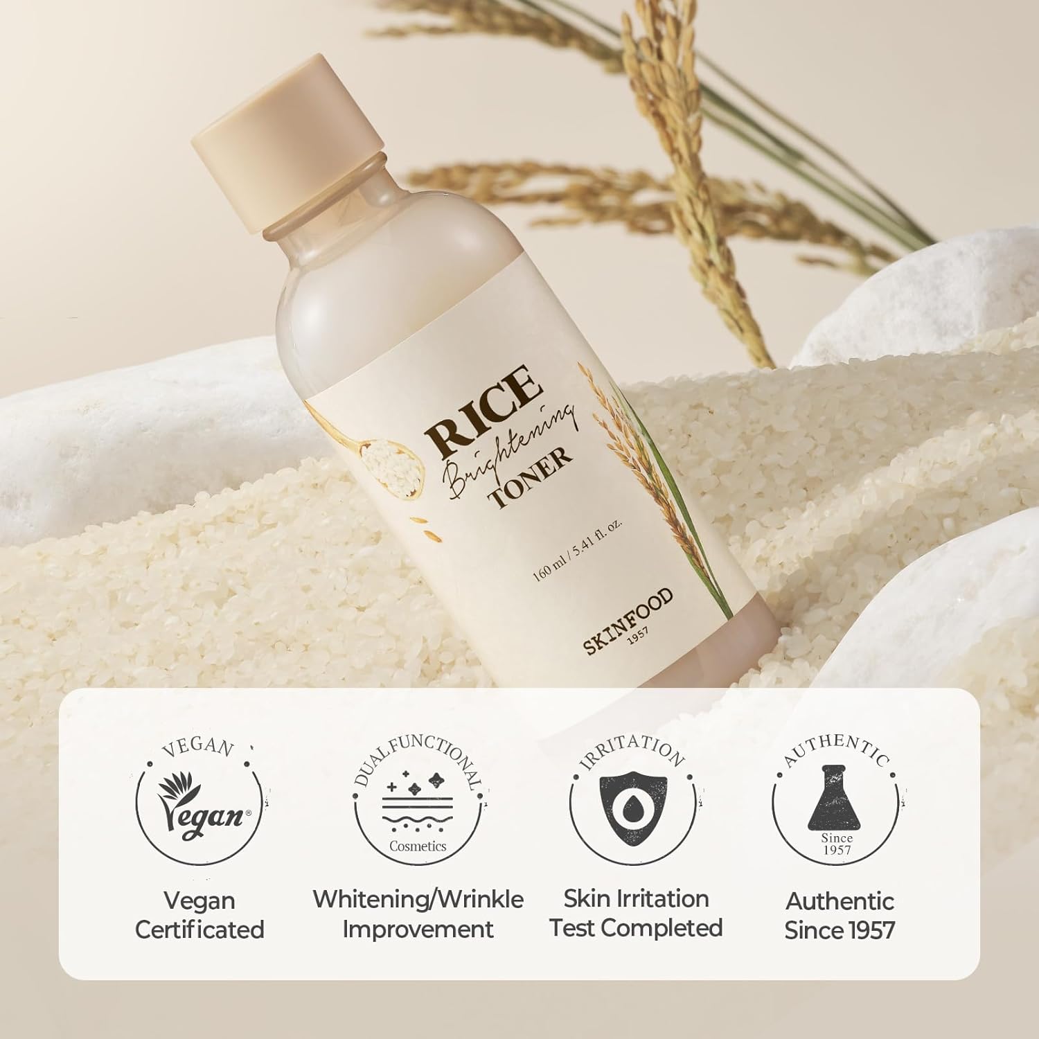 SKINFOOD Rice Brightening Toner 160ml by Skinfood – Toner & Essence