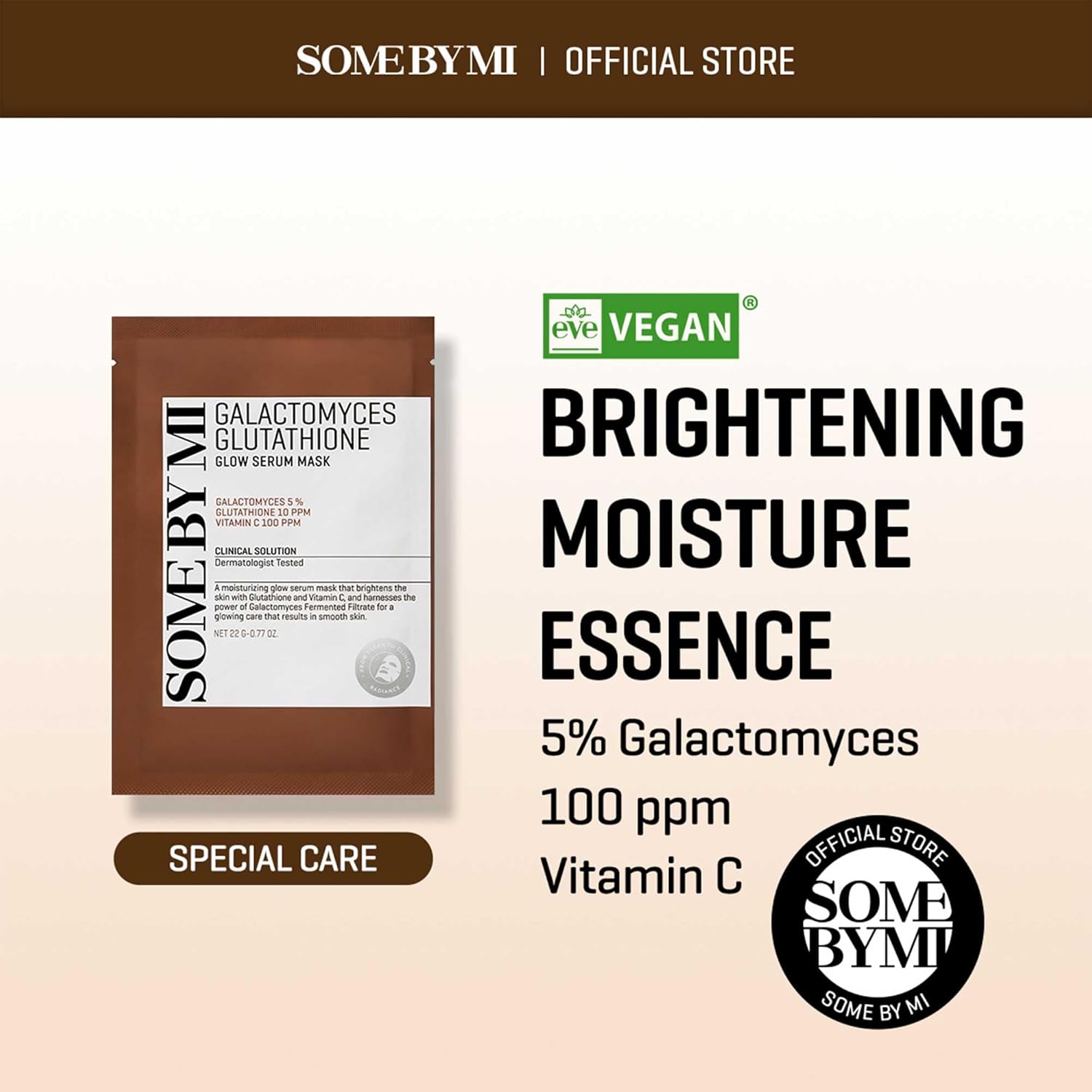 SOME BY MI Galactomyces Glutathione Glow Serum Mask 1p by Some by Mi – Sheet Mask