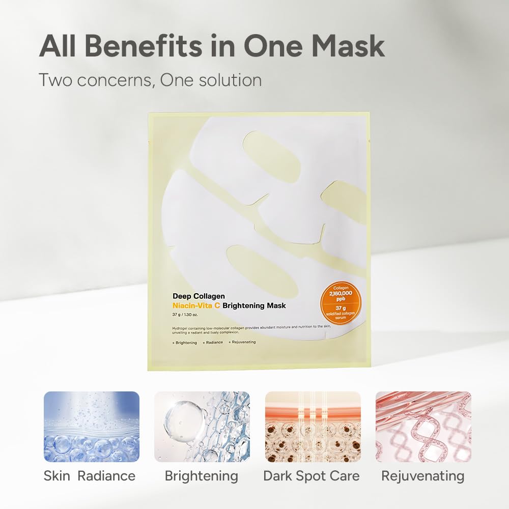 Sungboon Editor Deep Collagen Niacin Vita C Brightening Mask 4pcs by Sungboon – Sheet Mask