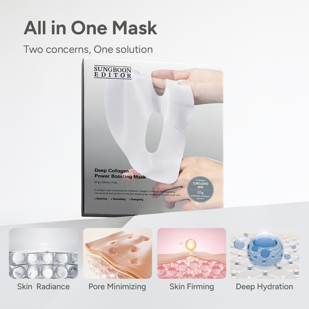 Sungboon Editor Deep Collagen Power Boosting Mask 4pcs by Sungboon – Sheet Mask