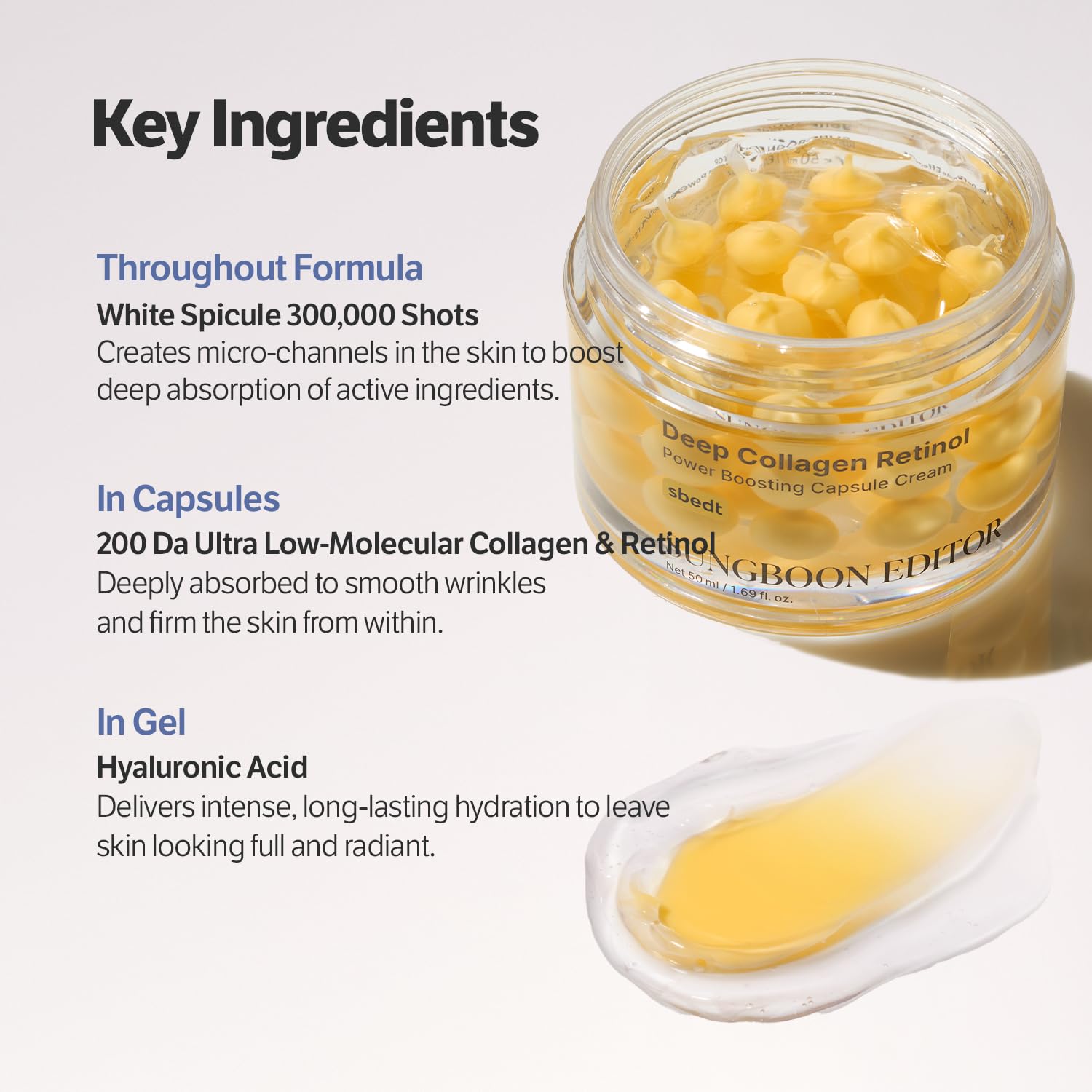 SUNGBOON EDITOR Deep Collagen Retinol Power Boosting Capsule Cream 50ml by Sungboon – Lotion & Cream