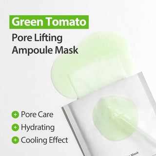 SUNGBOON EDITOR Green Tomato NMN Pore Lifting Ampoule Mask 1pc by Sungboon – Sheet Mask