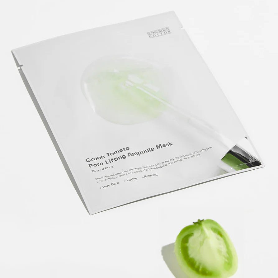 SUNGBOON EDITOR Green Tomato NMN Pore Lifting Ampoule Mask 1pc by Sungboon – Sheet Mask