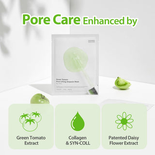 SUNGBOON EDITOR Green Tomato NMN Pore Lifting Ampoule Mask 1pc by Sungboon – Sheet Mask