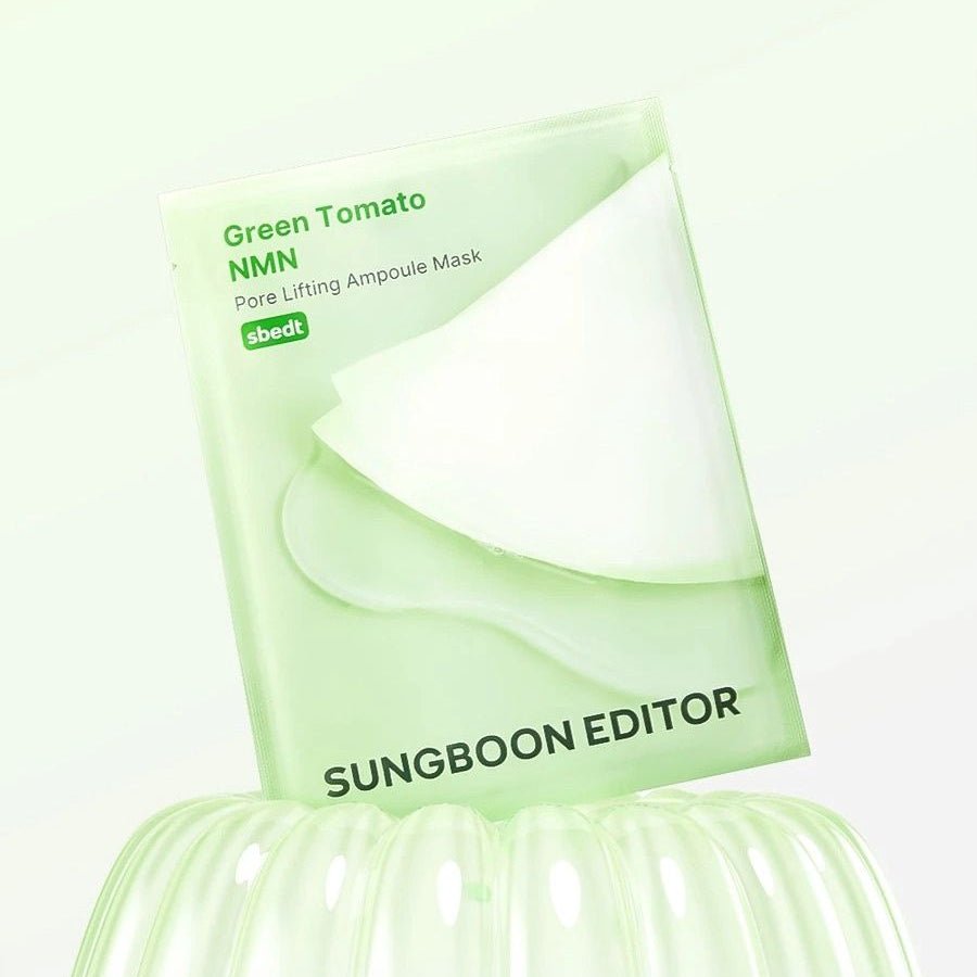 SUNGBOON EDITOR Green Tomato NMN Pore Lifting Ampoule Mask 1pc by Sungboon – Sheet Mask