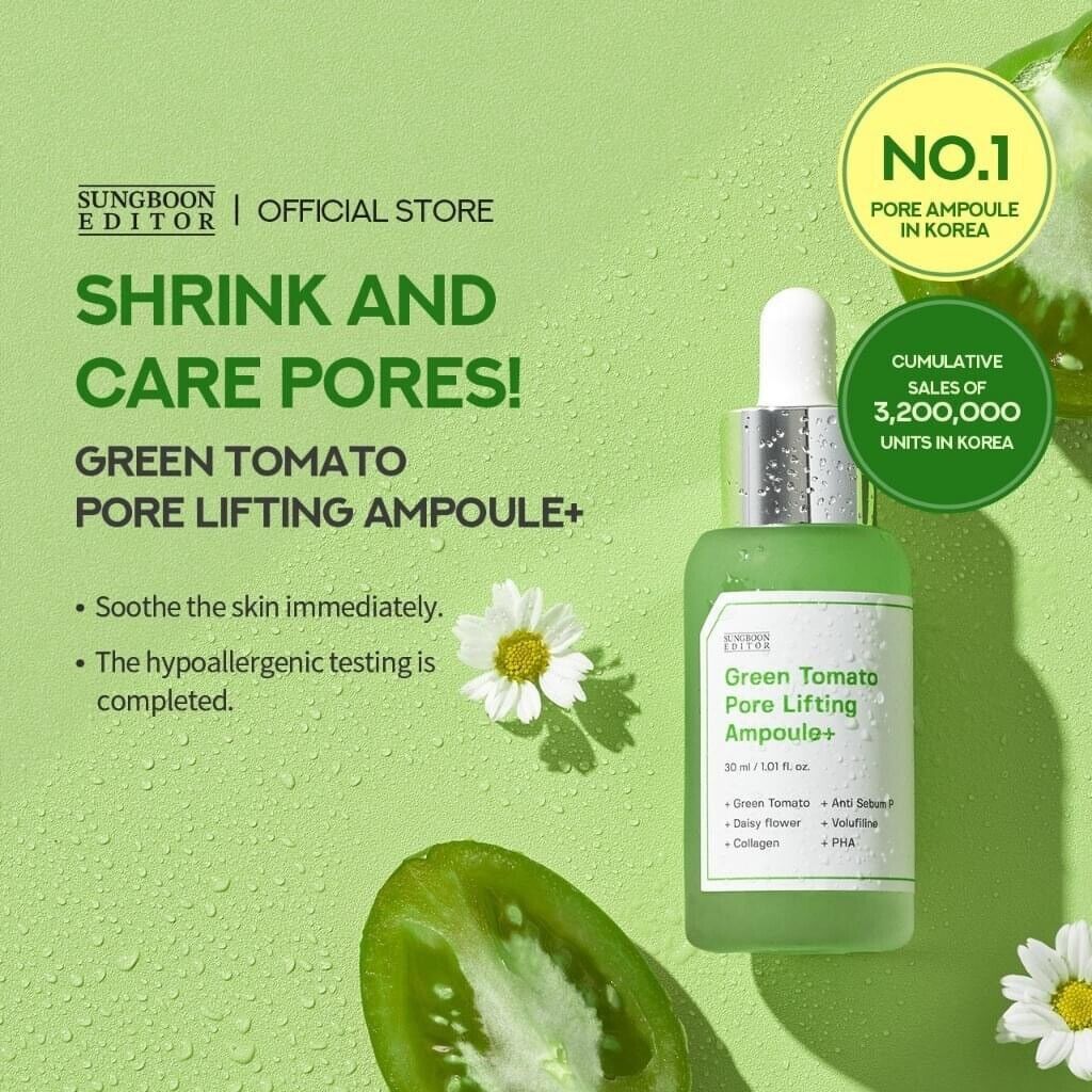 Sungboon Editor Green Tomato Pore Lifting Ampoule 30ml by Sungboon – Serum & Ampoule
