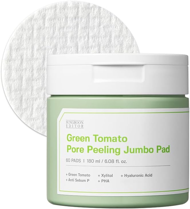 Sungboon Editor Green Tomato Pore Peeling Jumbo Pad 60pads by Sungboon – Toner Pads