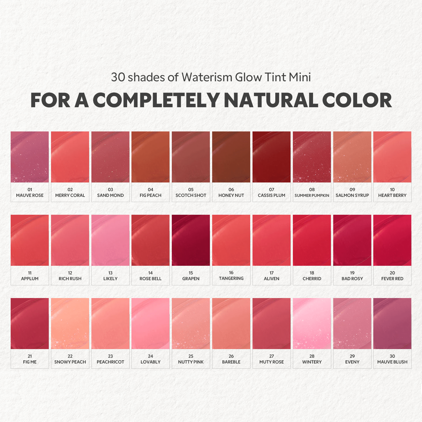 TIRTIR Waterism Glow Tint Mini (15 Shades) by TIRTIR – Lip Tint & Stain