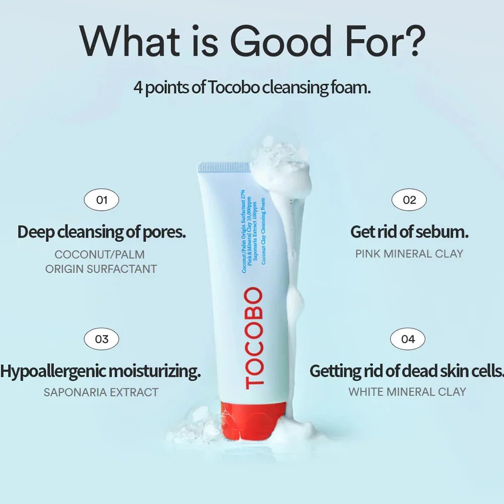 TOCOBO Coconut Clay Cleansing Foam 150ml by TOCOBO – Facial Cleanser