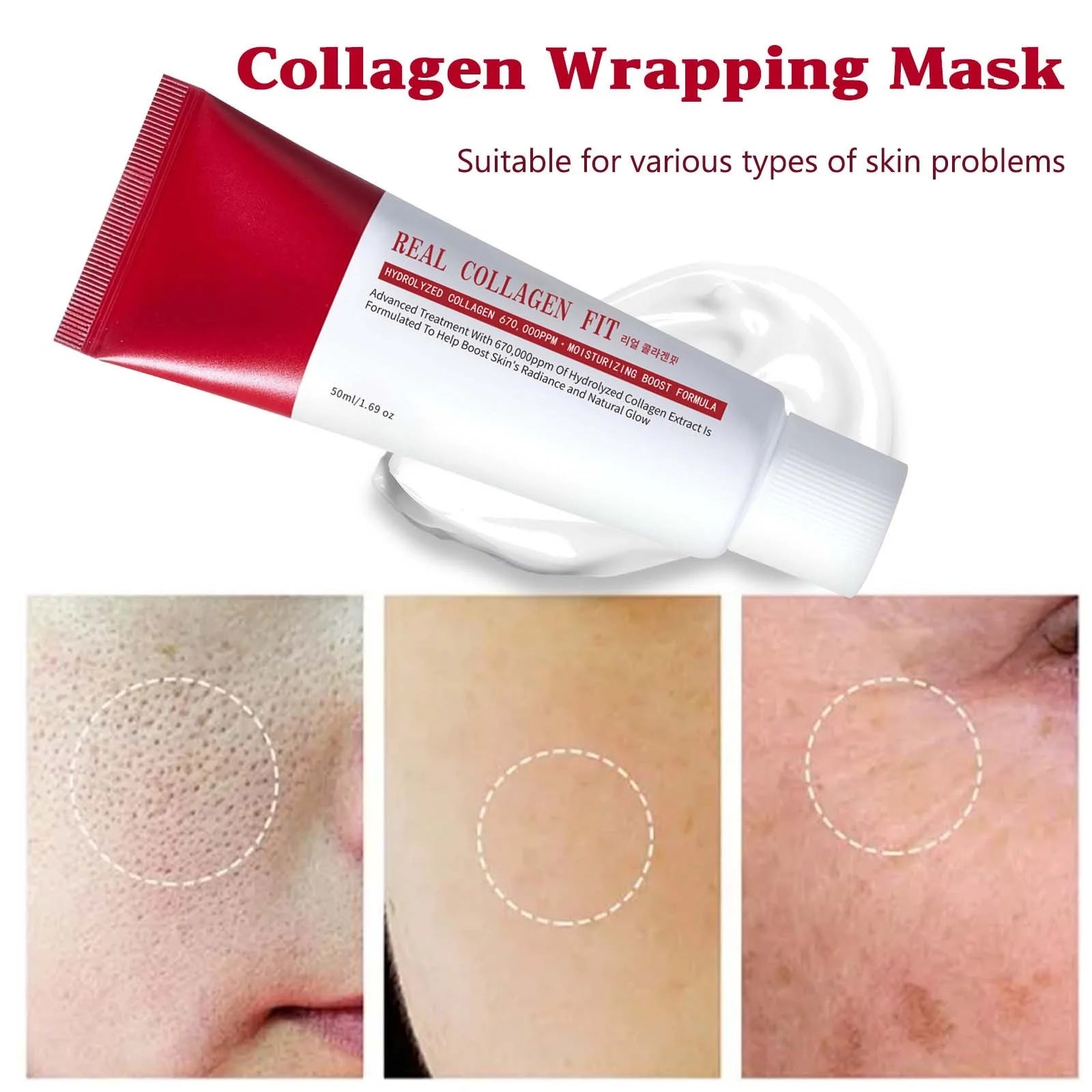 TOSOWOONG Real Collagen Fit Hydrolyzed Collagen Wrapping Mask 50ml by TOOSOOWOONG – Wrapping Mask