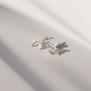 Twinkle Bow Earrings 925 Sterling Silver - Archfourteen | Kiokii and...