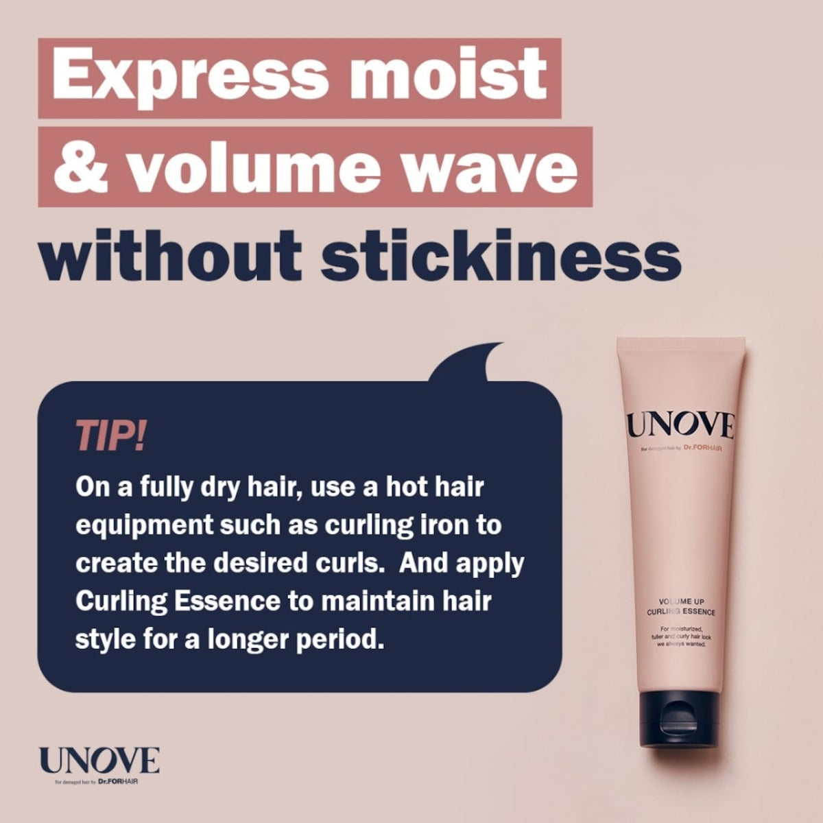 UNOVE Volume Up Curling Essence 147ml by UNOVE – Hair Oil & Serum