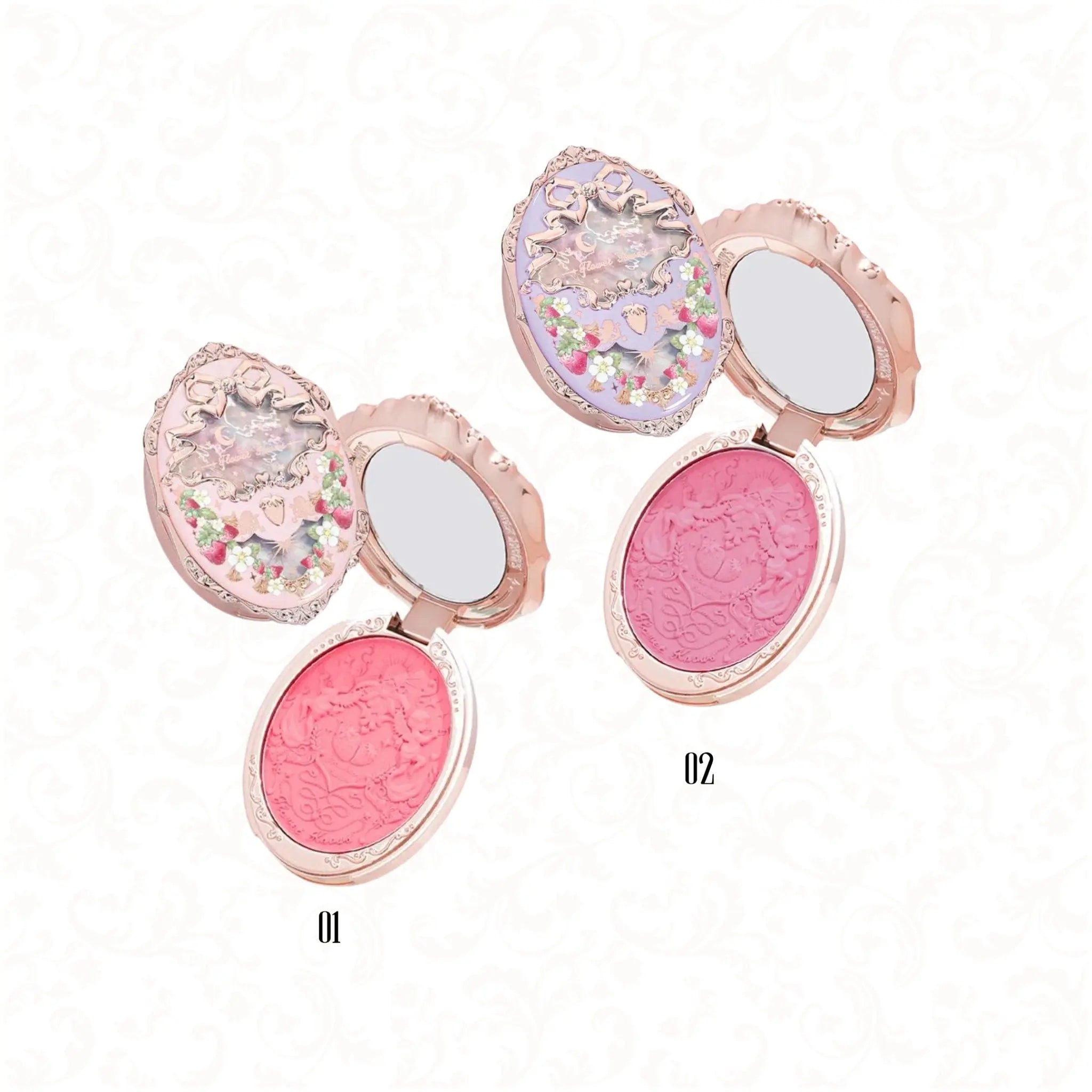 Flower Knows Violet Strawberry Rococo Embossed Blush (2 Shades) by Flower Knows – Blush