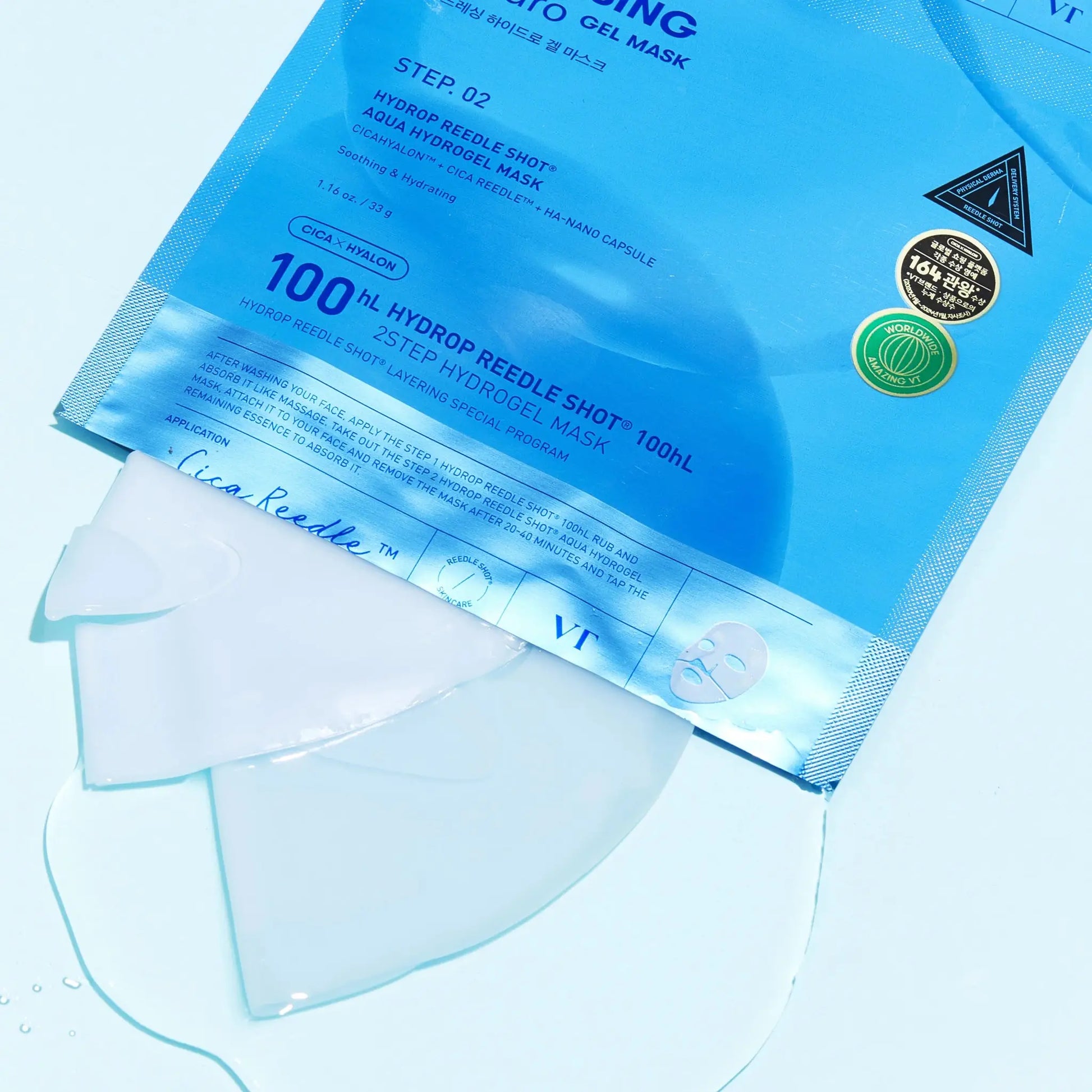 VT Cosmetics Hydrop Reedle Shot 100hL 2 Step Hydrogel Mask by VT Cosmetics – Sheet Mask