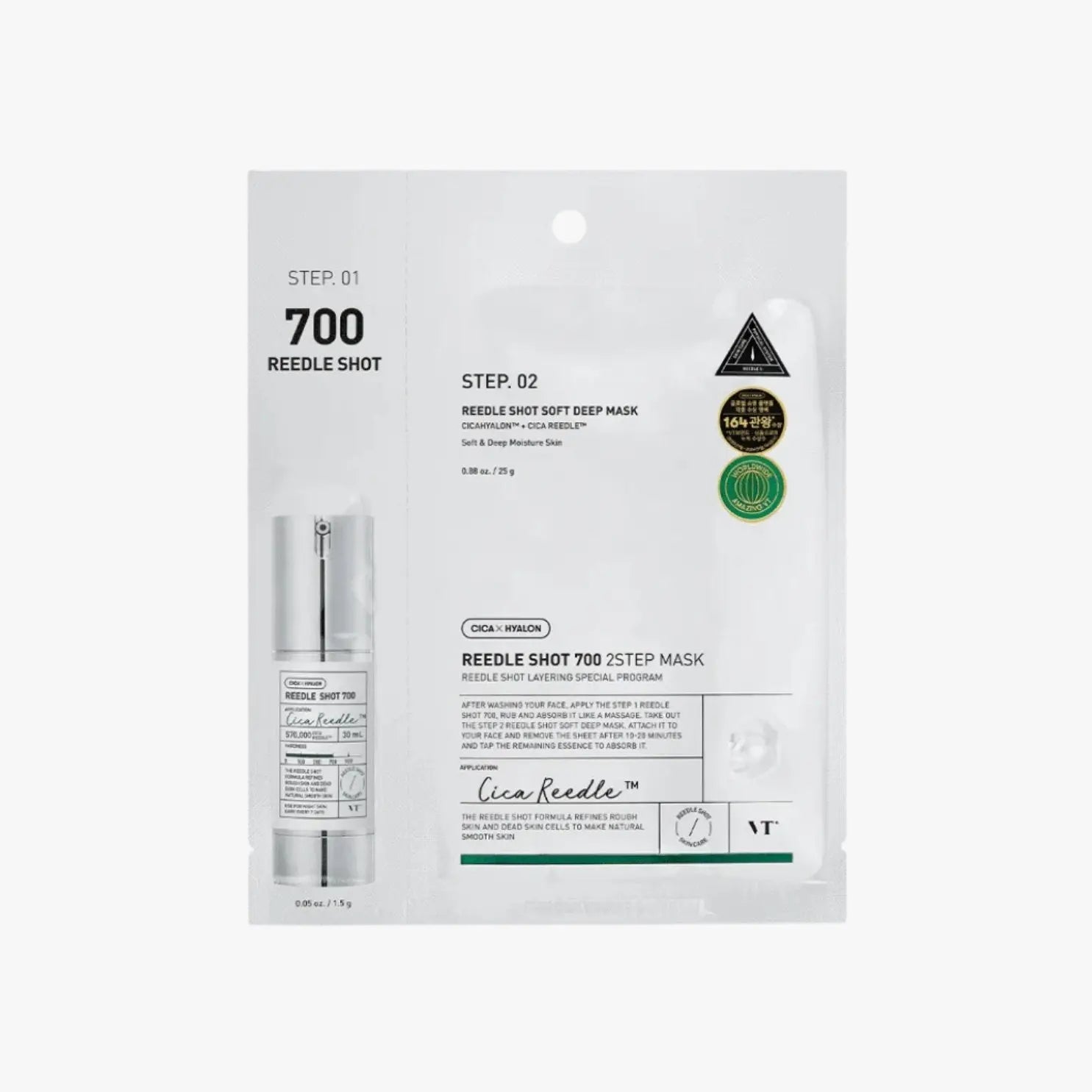 VT Cosmetics Reedle Shot 700 2 - Step Mask 1pc by VT Cosmetics – Sheet Mask