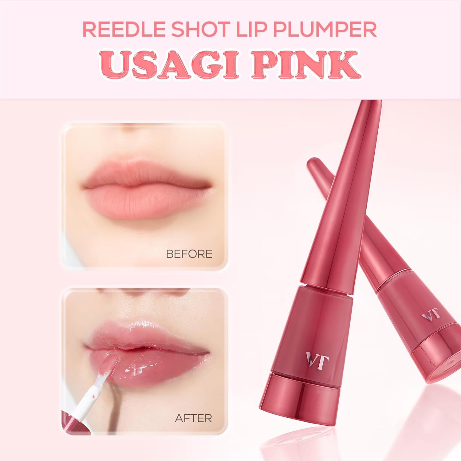 VT Reedle Shot Lip Plumper (Twinkle / Usagi Pink) 4.3g by VT Cosmetics – Lip Treatment