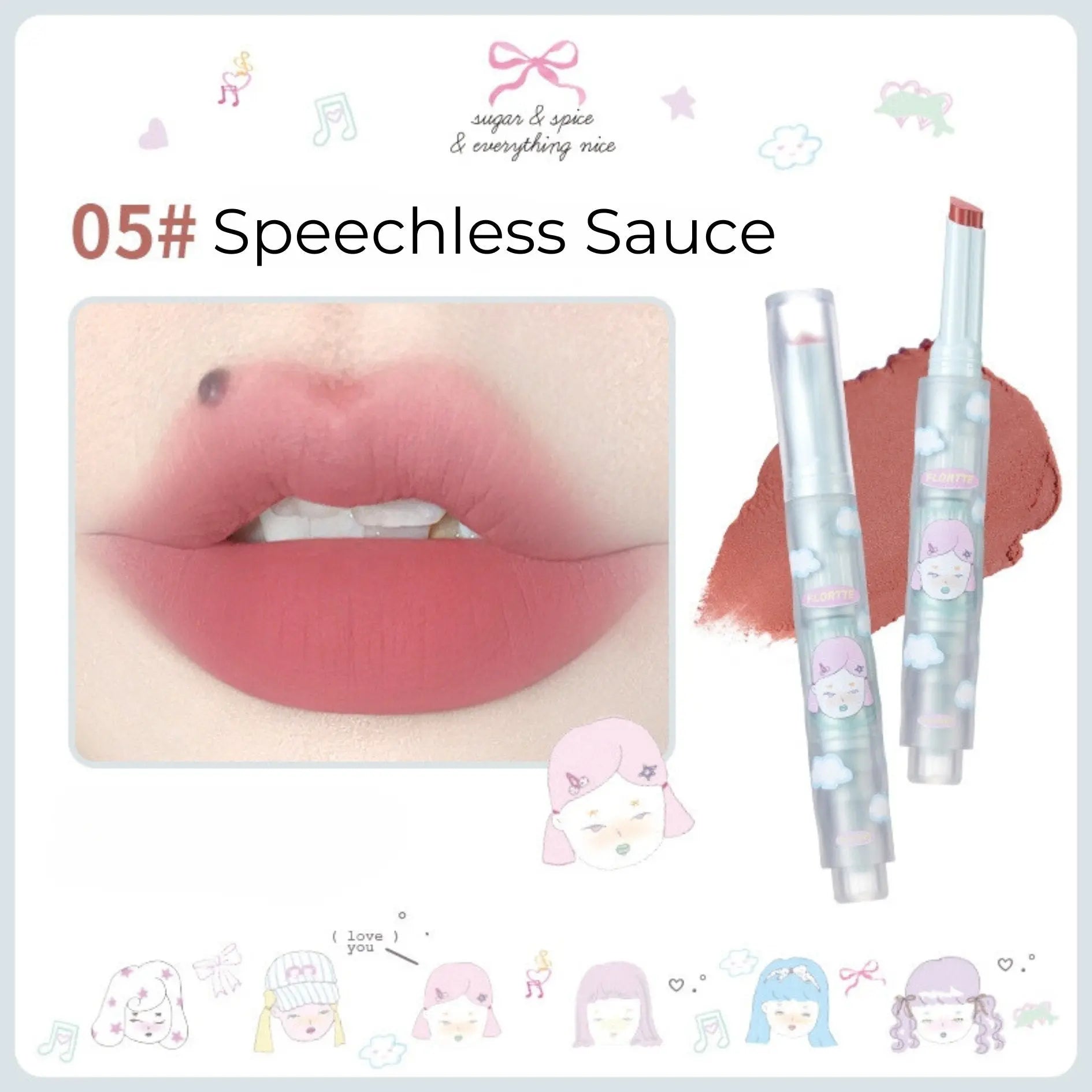 Flortte Wackky Series Lip Paste (6 Colors) by Flortte – Lipstick