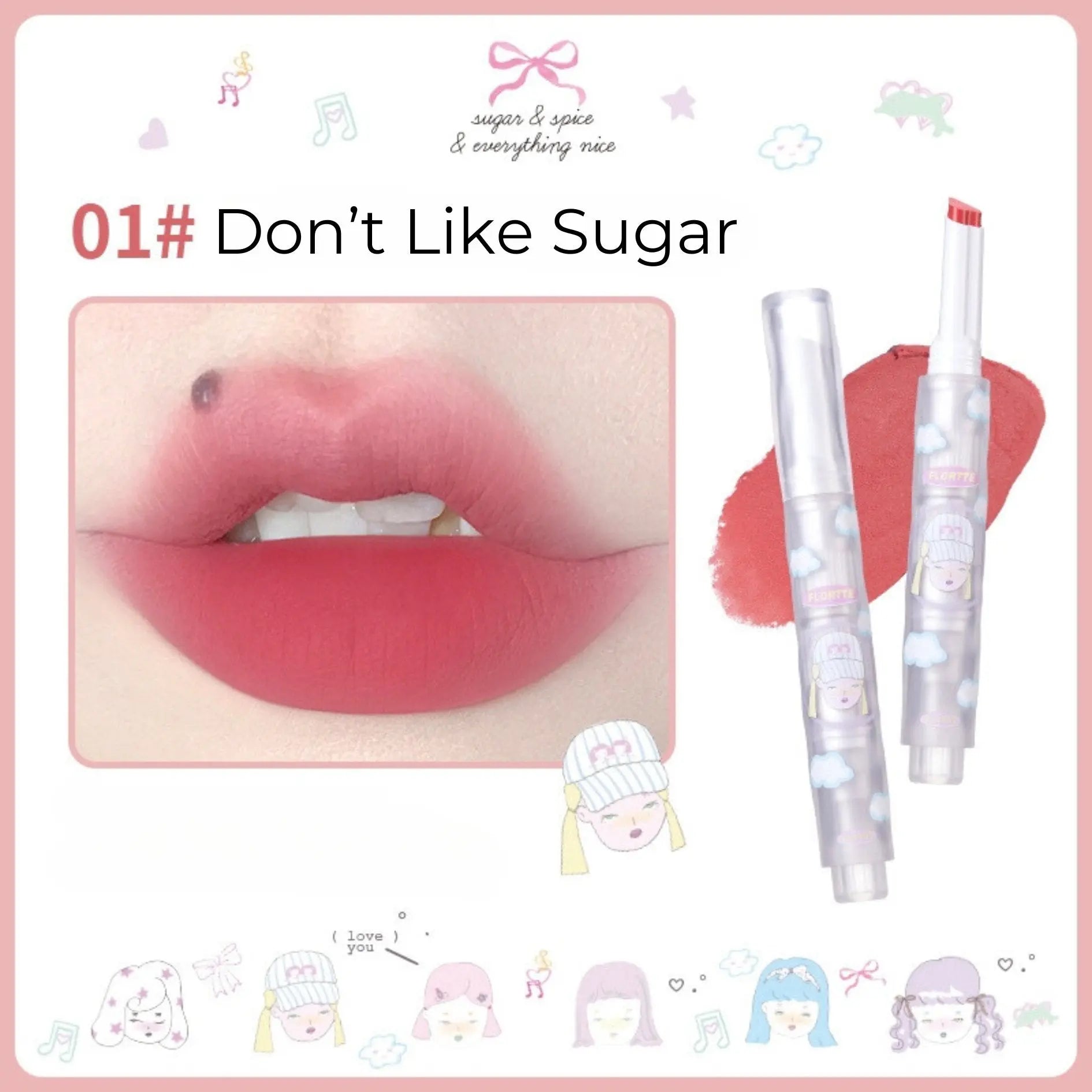 Flortte Wackky Series Lip Paste (6 Colors) by Flortte – Lipstick