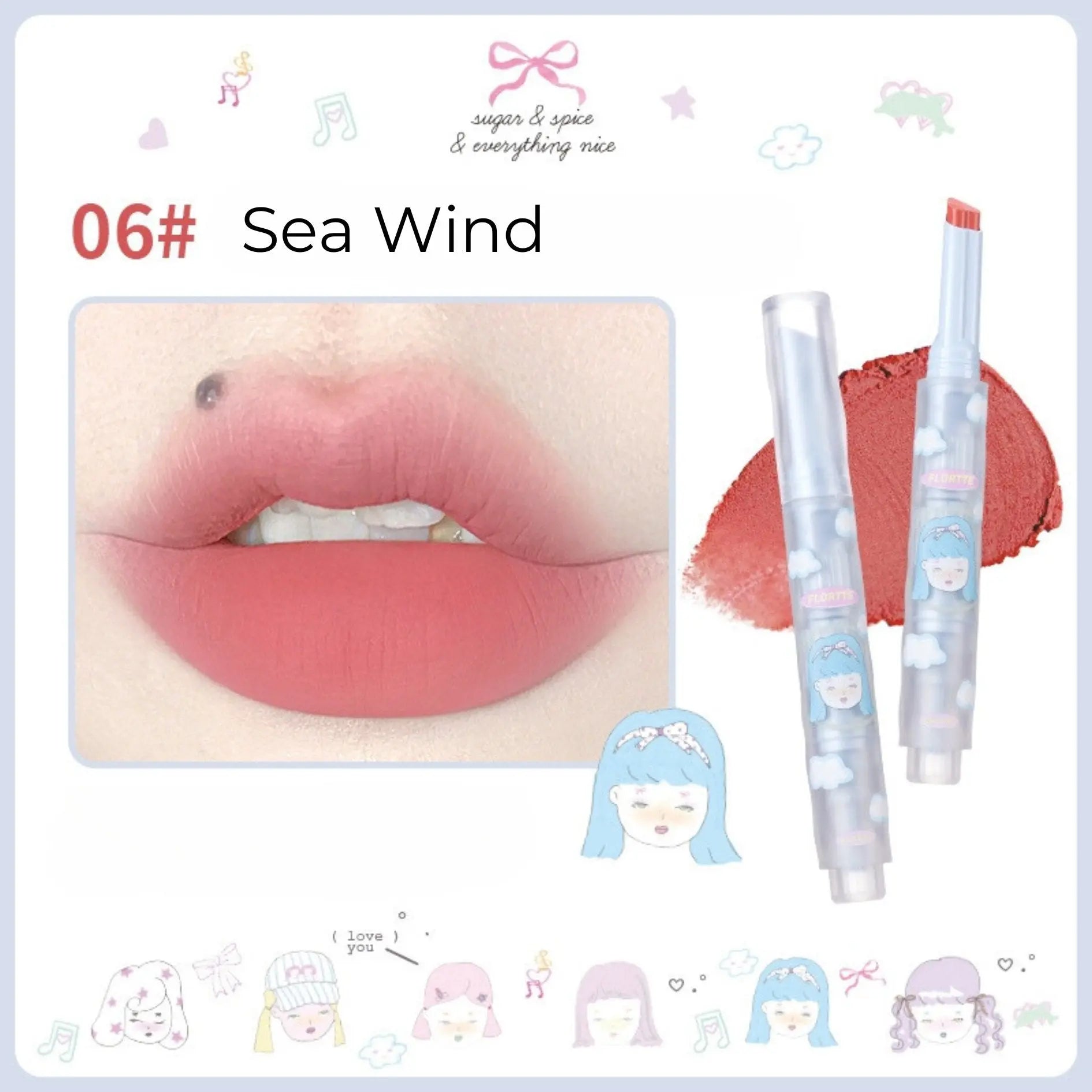 Flortte Wackky Series Lip Paste (6 Colors) by Flortte – Lipstick