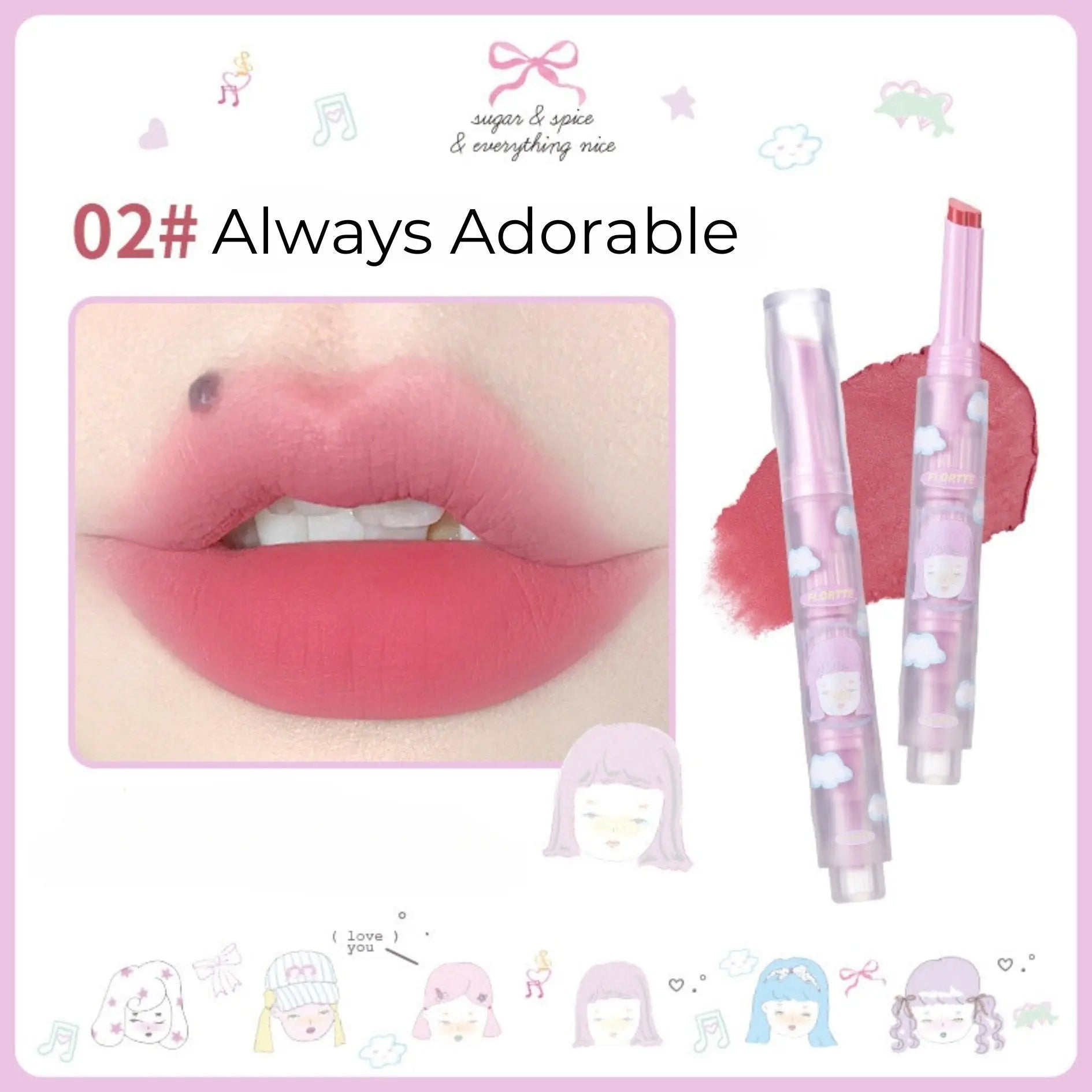 Flortte Wackky Series Lip Paste (6 Colors) by Flortte – Lipstick