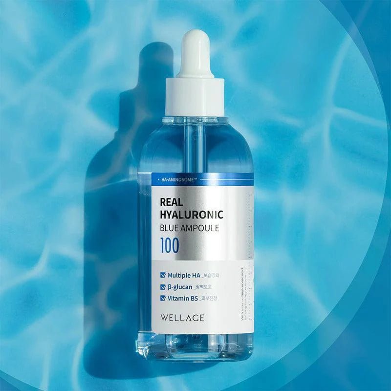 WELLAGE Real Hyaluronic Blue 100 Ampoule 60ml by Wellage – Serum & Ampoule