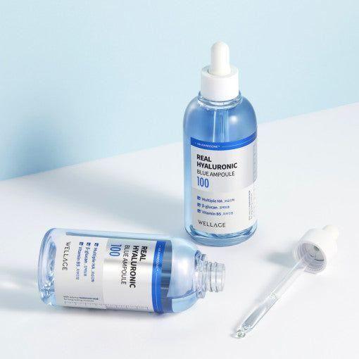 WELLAGE Real Hyaluronic Blue 100 Ampoule 60ml by Wellage – Serum & Ampoule