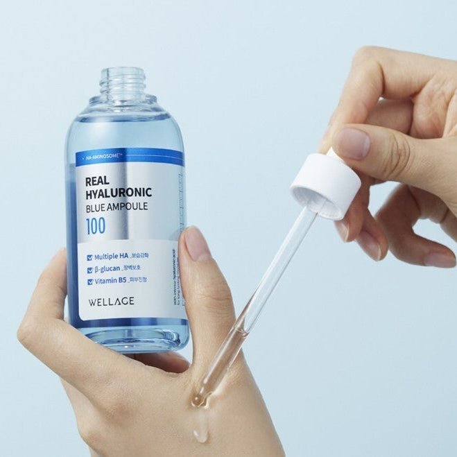 WELLAGE Real Hyaluronic Blue Ampoule (60ml + 60ml) by Wellage – Serum & Ampoule