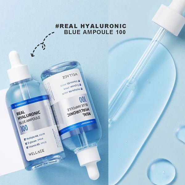 WELLAGE Real Hyaluronic Blue Ampoule (60ml + 60ml) by Wellage – Serum & Ampoule