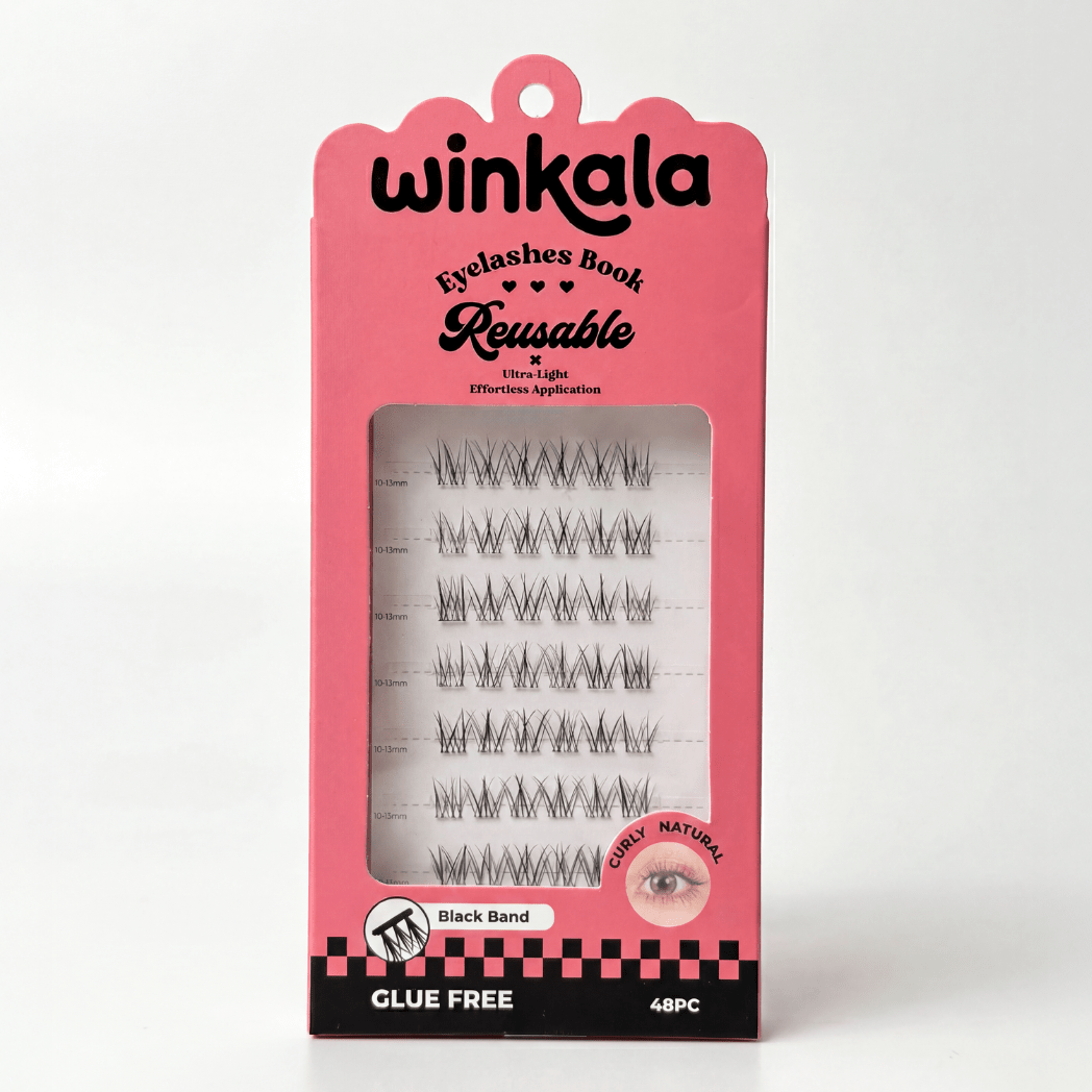 WINKALA Eyelash Book - Reusable & Glue Free (Crystal Manga) 9mm - 12mm by Kiokii and... – False Lashes