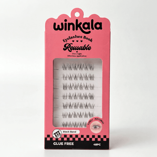 WINKALA Eyelash Book - Reusable & Glue Free (Crystal Manga) 9mm - 12mm by Kiokii and... – False Lashes