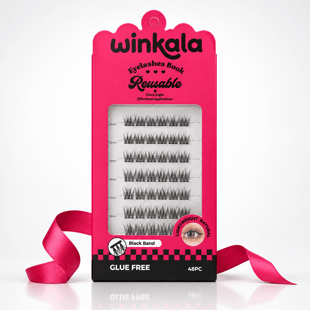 WINKALA Eyelashes Book - Reusable & Glue Free (Lightweight Natural) 10-12mm by Kiokii and... – False Lashes