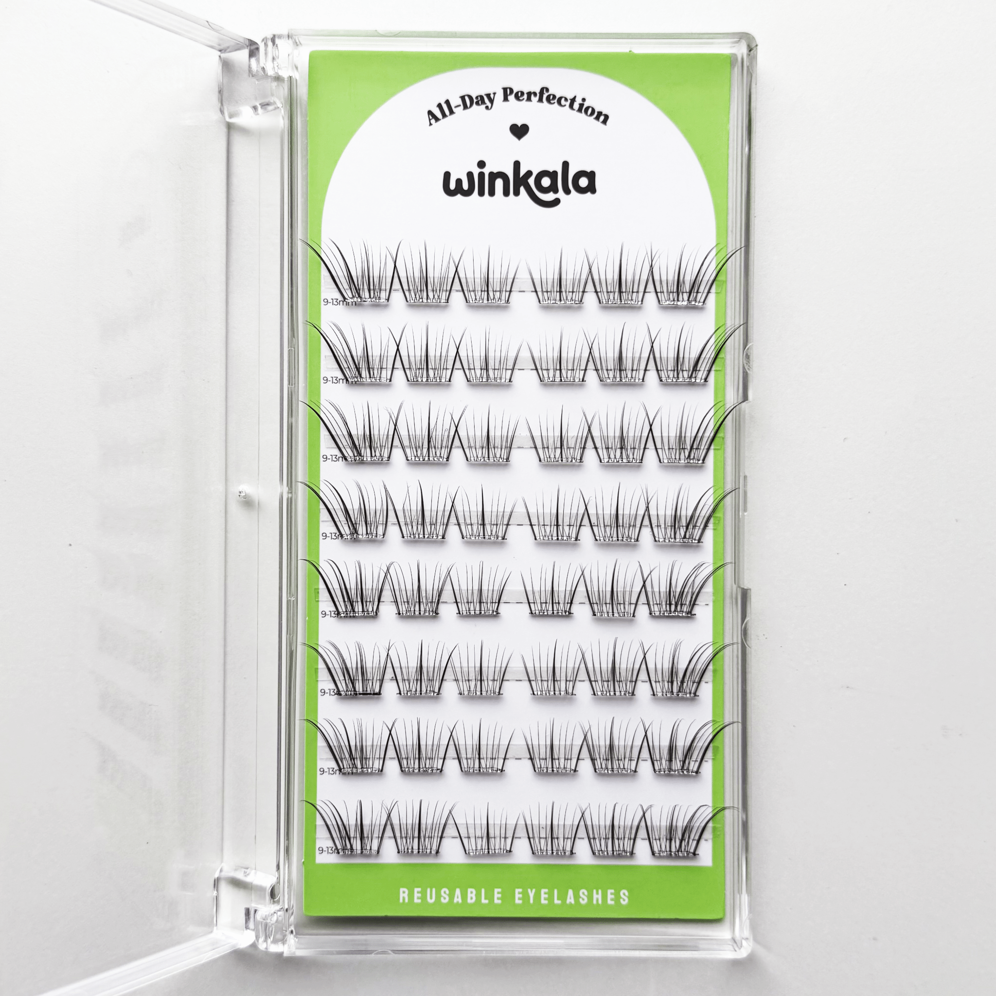 WINKALA Eyelashes Book - Reusable & Glue Free (Lightweight Natural) 9mm - 13mm by Kiokii and... – False Lashes