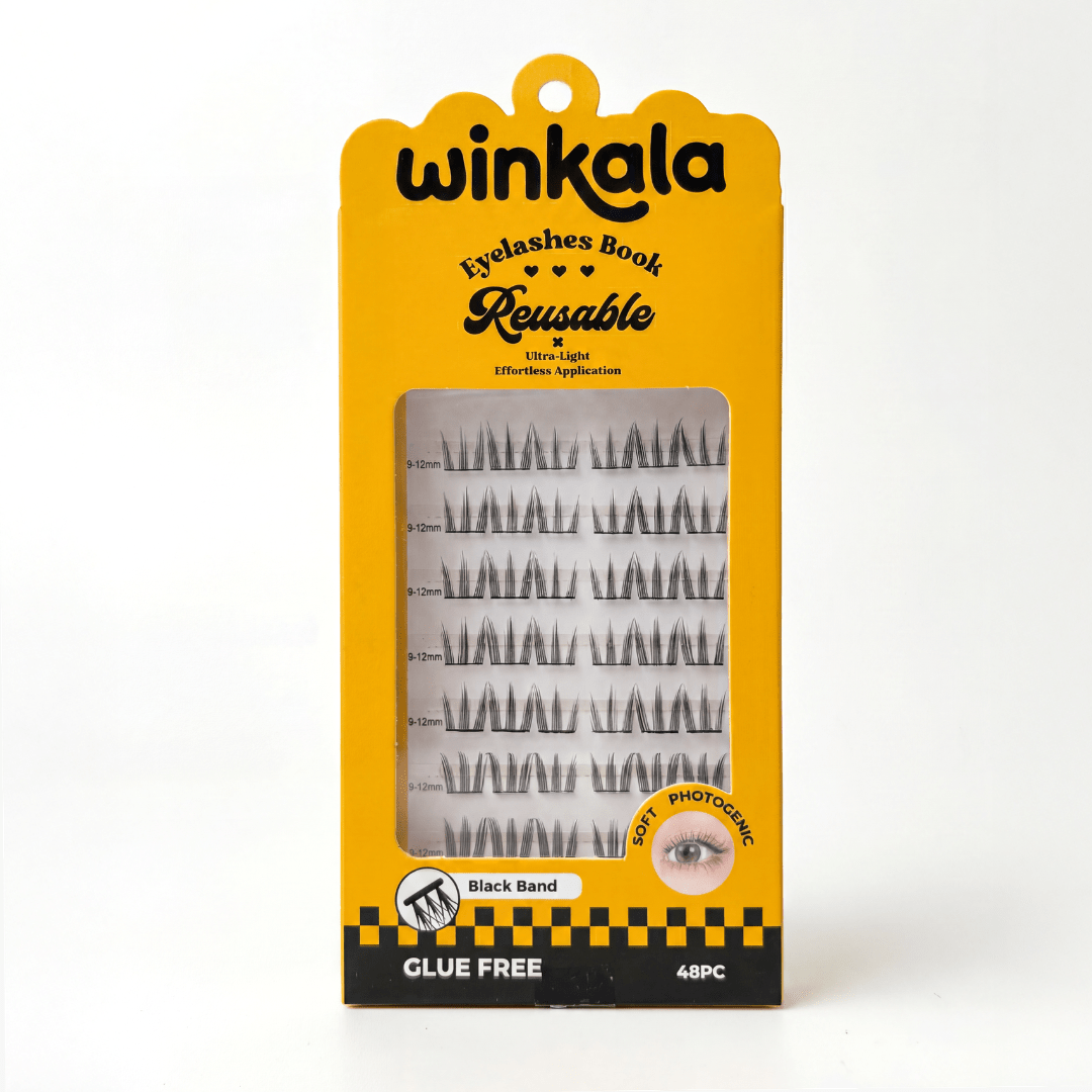 WINKALA Eyelashes Book - Reusable & Glue Free (Soft Photogenic) 9mm - 12mm by Kiokii and... – False Lashes