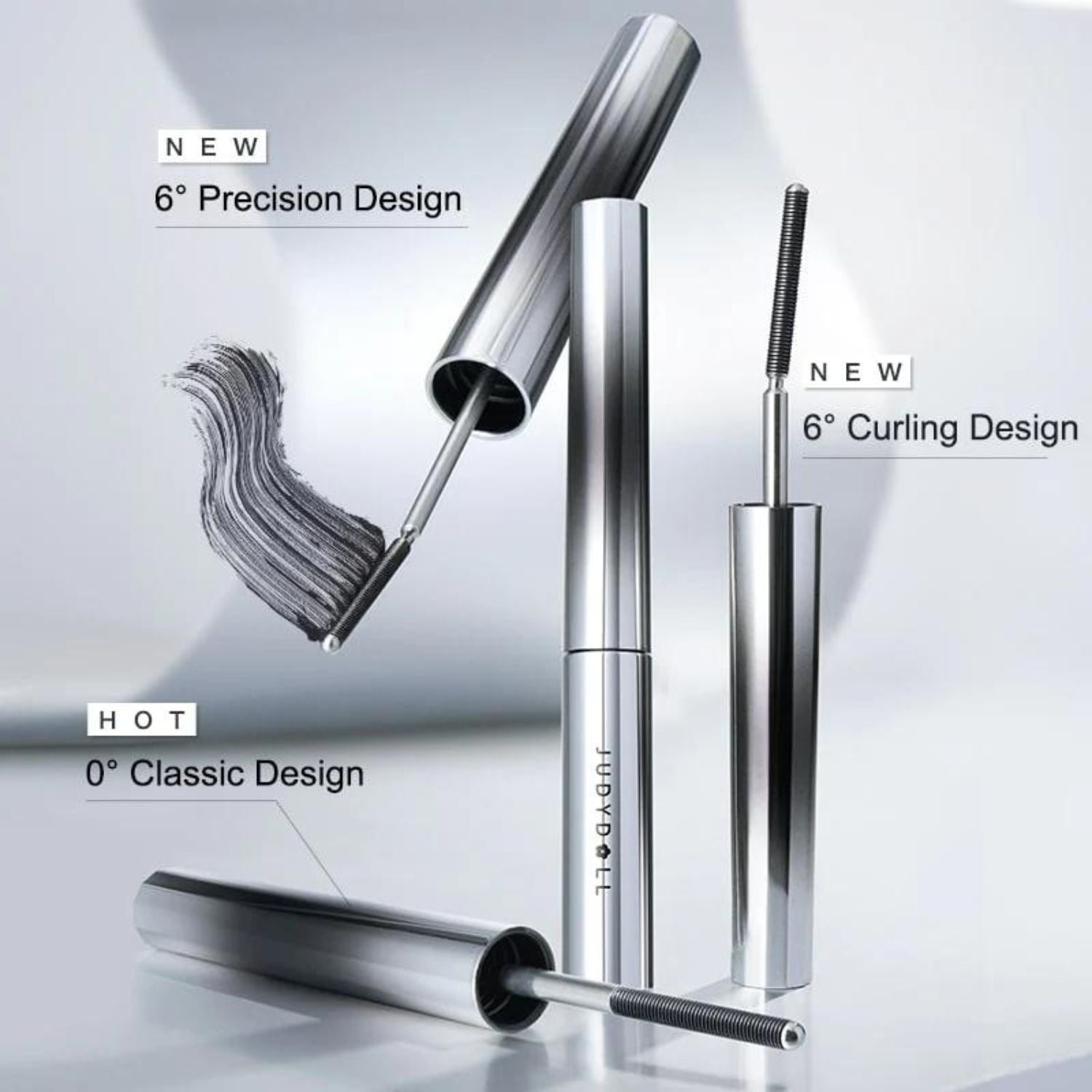 3D Curling Eyelash Iron Mascara 6°Curling Design 01 Black - Judydoll | Kiokii and...