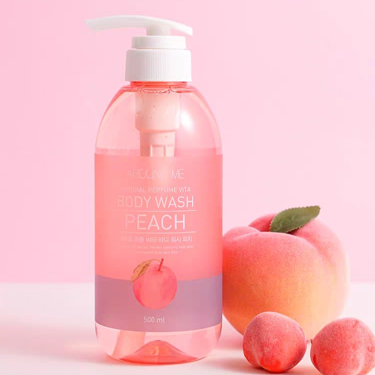 Around Me Perfume Vita Body Wash Peach 500ml - Around Me | Kiokii and...