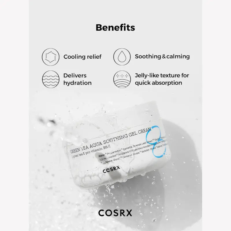 COSRX Hydrium Green Tea Aqua Soothing Gel Cream 50ml by COSRX – Gel Moisturizer