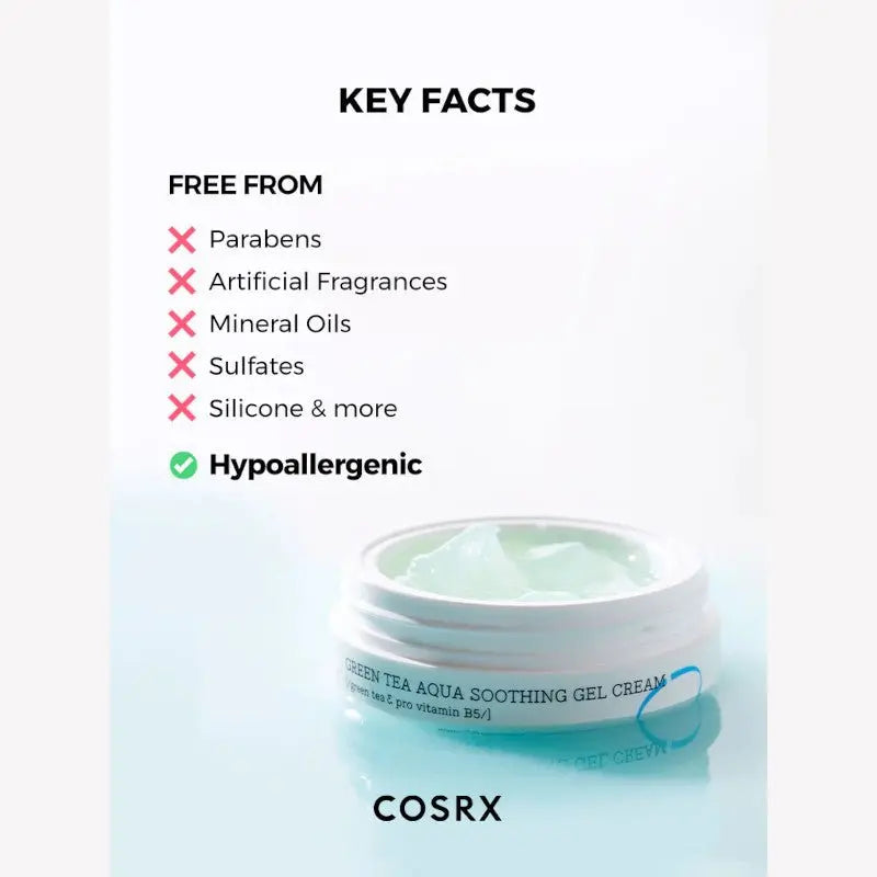 COSRX Hydrium Green Tea Aqua Soothing Gel Cream 50ml by COSRX – Gel Moisturizer