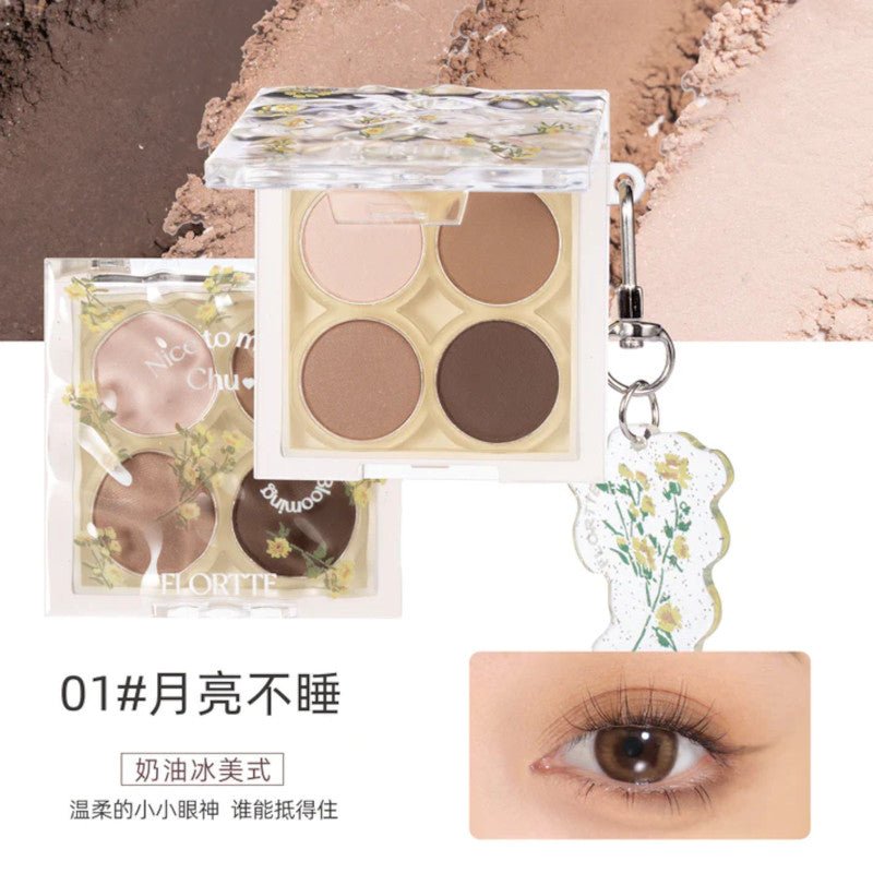 Flortte 4-Colour Eyeshadow Palette - Flortte | Kiokii and...