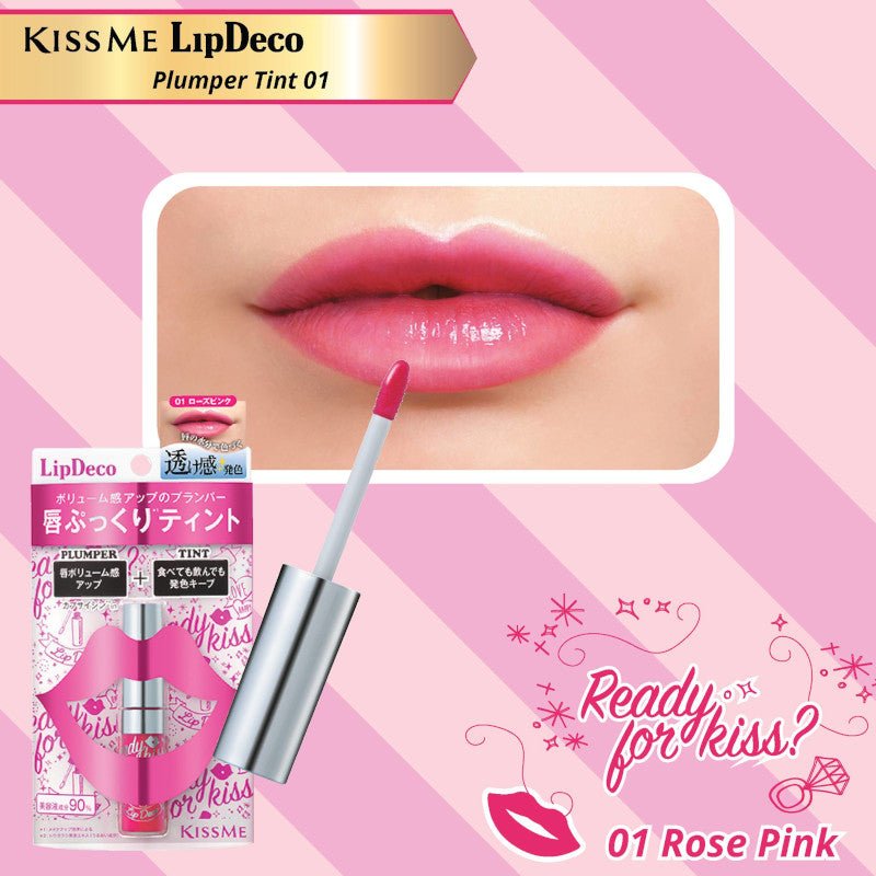 KissMe Lip Tint Plumper - 01 Rose Pink - KissMe | Kiokii and...