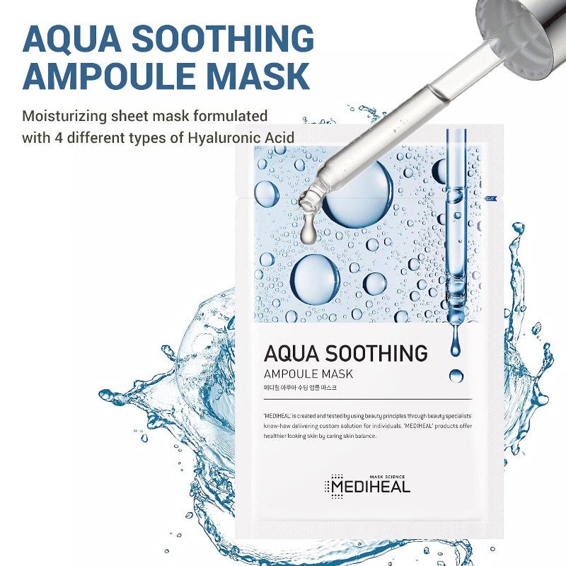 Mediheal Aqua Soothing Ampoule Mask 10pcs - Mediheal | Kiokii and...