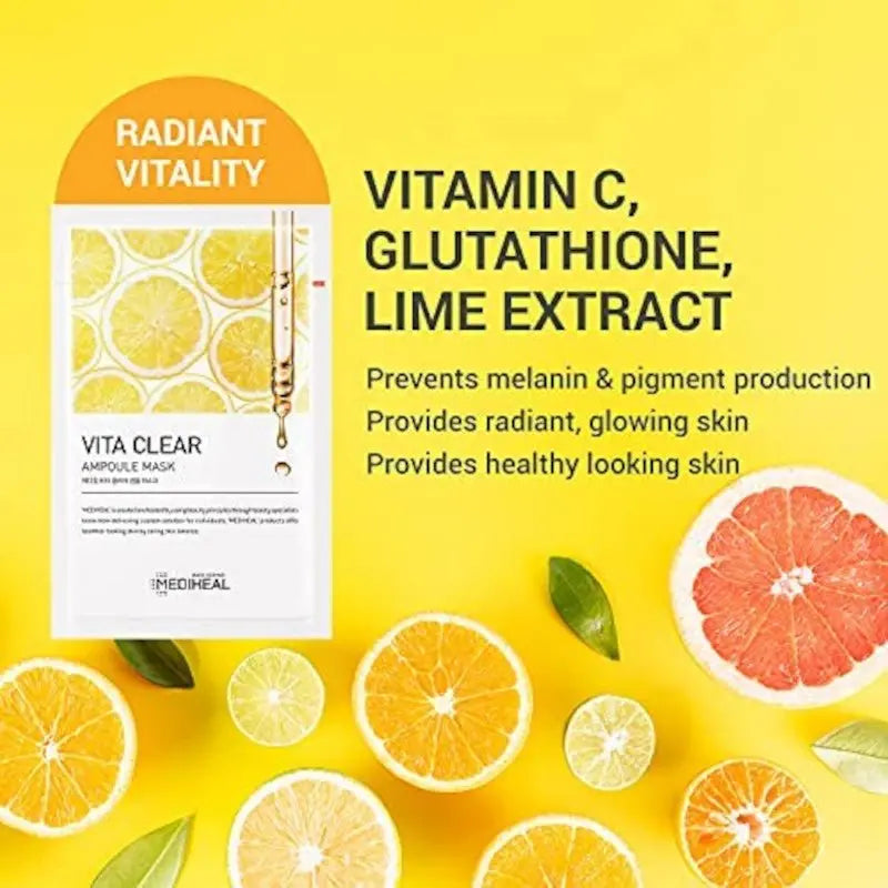 MEDIHEAL Vita Clearing Ampoule Mask (2 Sizes) by Mediheal – Sheet Mask