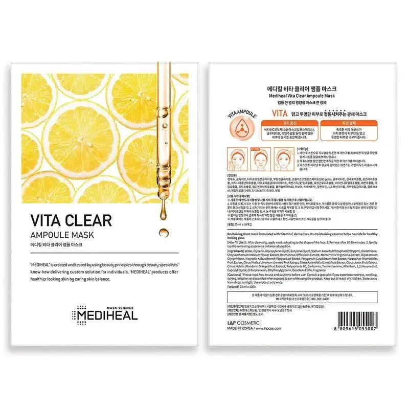 MEDIHEAL Vita Clearing Ampoule Mask (2 Sizes) by Mediheal – Sheet Mask