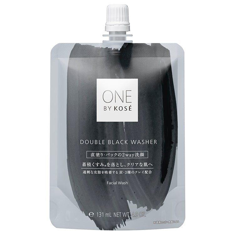 ONE BY KOSE Double Black Washer facial wash 140g - Kose | Kiokii and...