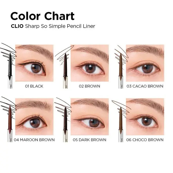 Clio Sharp So Simple Waterproof Eyeliner Pencil (3 Colors) by Clio – Eyeliner