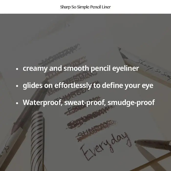 Clio Sharp So Simple Waterproof Eyeliner Pencil (3 Colors) by Clio – Eyeliner