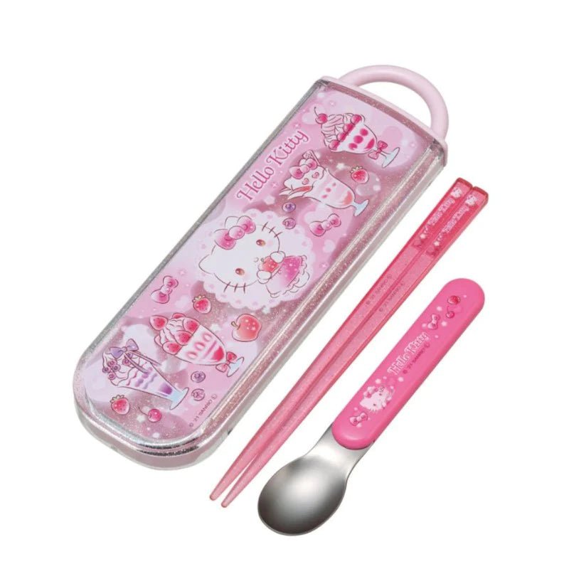Skater Chopsticks Spoon Set Antibacterial Hello Kitty Suites - Skater | Kiokii and...