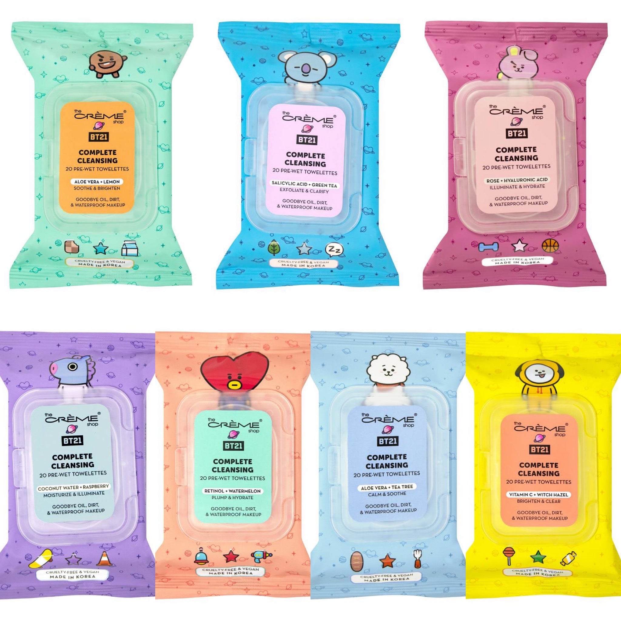 THE CREME SHOP Wet Cleansing Towelettes - Chimmy - The Creme Shop | Kiokii and...