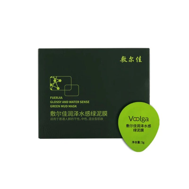 Voolga Moist Water Bright Green Mud Mask 8 Sheets - Voolga | Kiokii and...